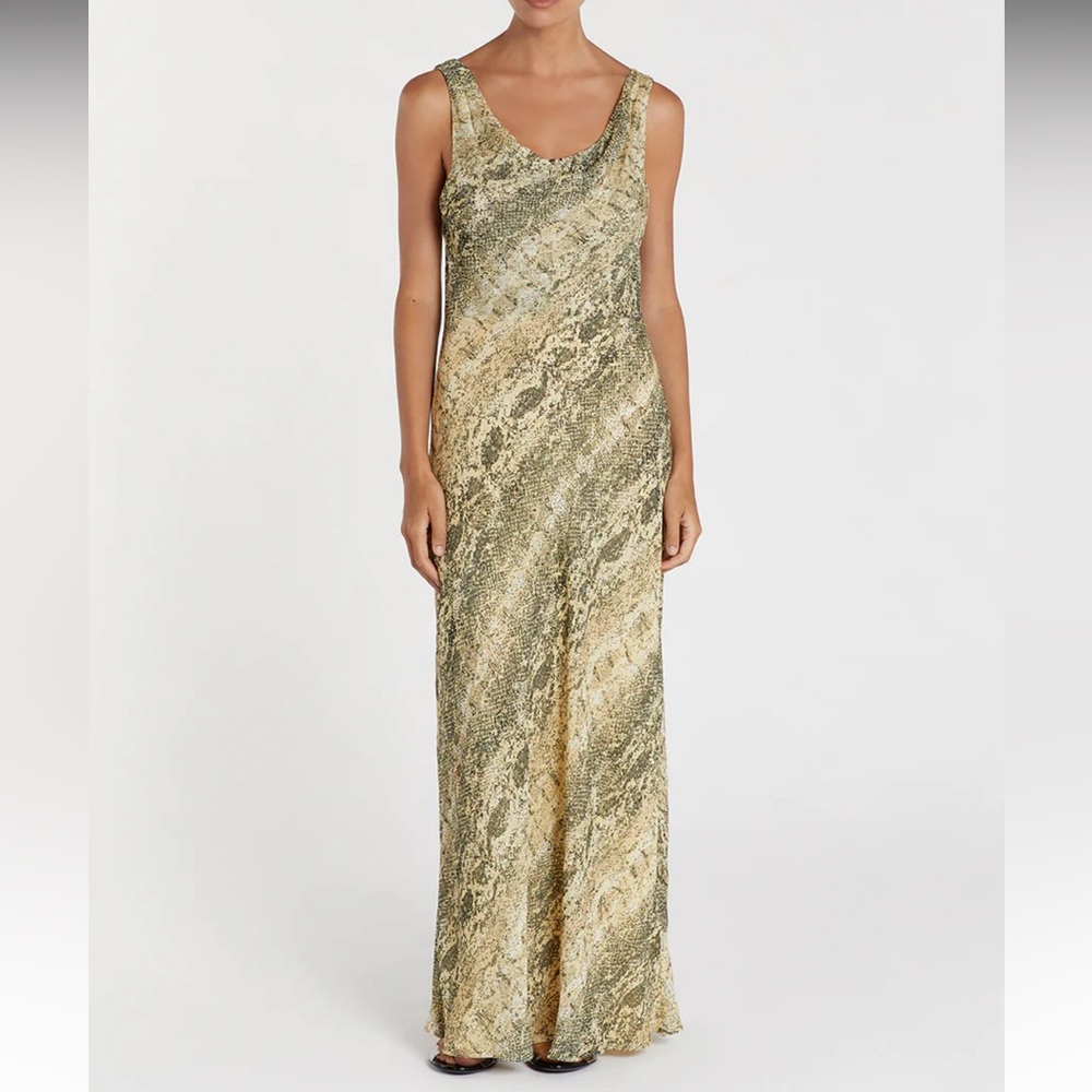 DISSH Olive and Gold Maxi Dress